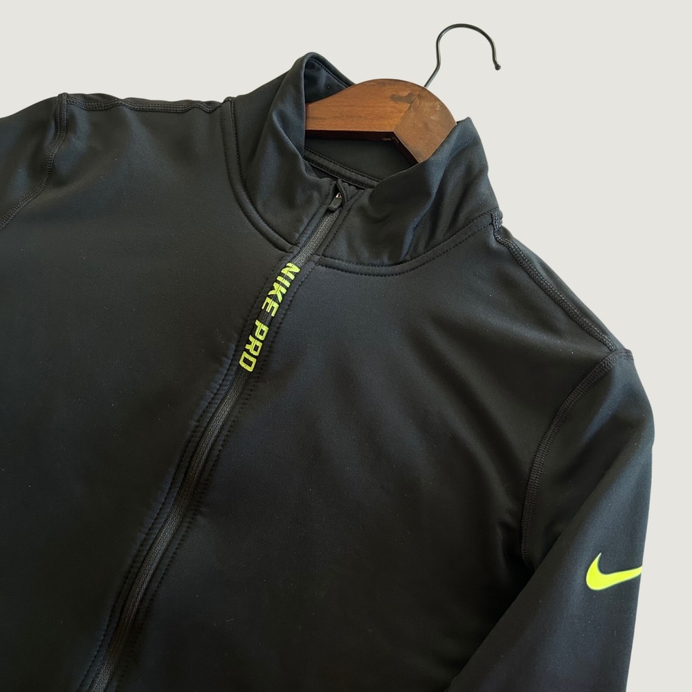Nike Pro Dri-FIT Womens Half Zip Long Sleeve Training Top Black L 685969-010 - Picture 3 of 11